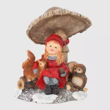 Фигура Delux Quanzhou дети под грибом 16х16,5х17,5