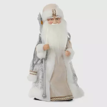 Фигура с мелодией Sote Toys Дед мороз в белой шубе 40 см