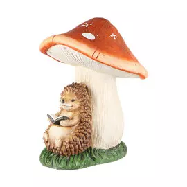 Фигура садовая Foryoucraft еж под грибом 30.5х30х36.3см