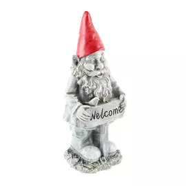 Фигура садовая Fulin гном welcome 17х16х42 см