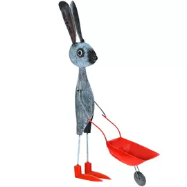 Фигура садовая Medusa Кролик с тачкой 45х10х25