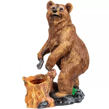 Фигура садовая Полиформ кашпо медведь 43х43х60 см