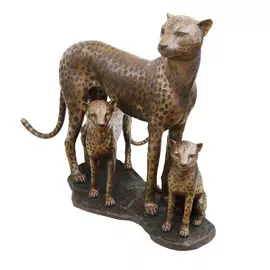 Фигура садовая Thermobrass семья гепардов 109x69x163