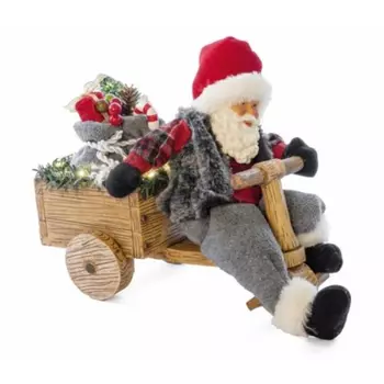 Фигура светящаяся Ad trend NY Дед мороз на велосипеде 25 led 27x14x20 см