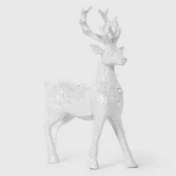 Фигурка Dekor pap олень белый 18,5x8x29 см