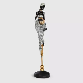 Фигурка девушки Willken черный/белый 12,2х9,5х43,5 см