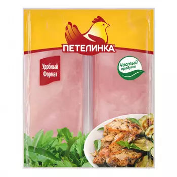 Филе цыплят-бройлеров Петелинка 2 секции без кожи охлажденное кг