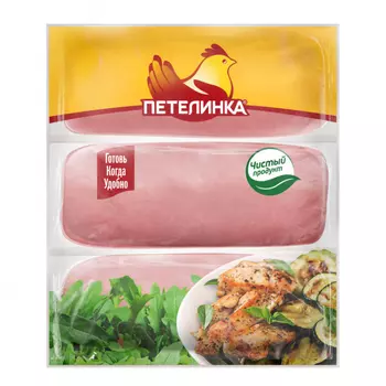 Филе цыплят-бройлеров Петелинка 3 секции без кожи охлажденное кг
