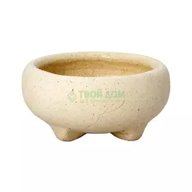 Фитокерамика Цветочный горшок шамот плошка №1 (1217)