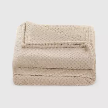 Флисовый плед Hyseas Perforation пудра 200х220