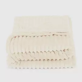 Флисовый плед Hyseas striped 140х200 см кремовый