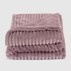 Флисовый плед Hyseas striped 140х200 см коричневый