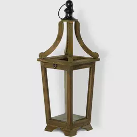 Фонарь под свечу Dekor pap деревяный 20x20x57 см