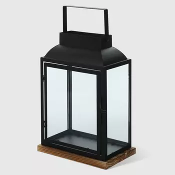 Фонарь-подсвечник Dekor pap DC0146/3 черный малый 11х17х22 см