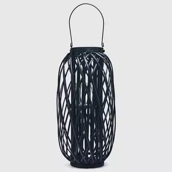 Фонарь White cloud arts плетеный чёрный 30х60 см