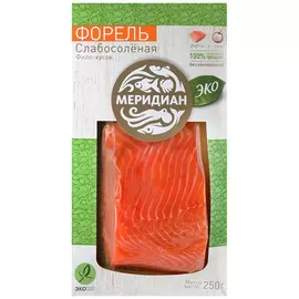Форель филе-кусок Меридиан ЭКО слабосоленая, 250 г