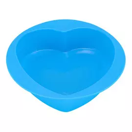 Форма для выпечки Guffman Heart силиконовая 21*22 см голубая