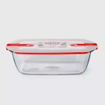 Форма для запекания Pyrex прямая с пластиковой крышкой 2,5 л, 28x20 см