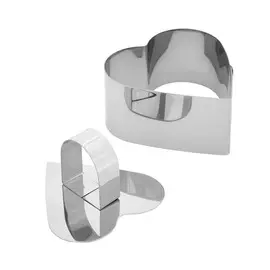 Форма с прессом Marmiton для выкладки салатов и гарниров сердце 8x8x4 см