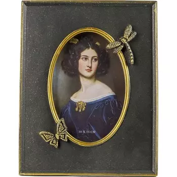 Фоторамка 10х15 Glasar настольная черная 18х2х23 см