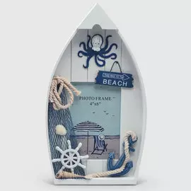 Фоторамка Liansheng белая лодка 18x3.5x32 см