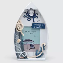 Фоторамка Liansheng белая лодка 22x3.5x28 см