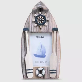 Фоторамка Liansheng лодка бежевая, 13.5x2.5x27 см