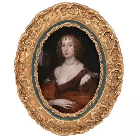 Фоторамка настольная Glasar круглая, резная, 10x1x12 см