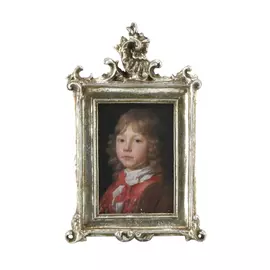 Фоторамка настольная Glasar квадратная с серебряным резным декором, 10x2x16 см