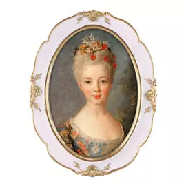 Фоторамка настольная Glasar овальная, розовая бронзовым обрамлением, 17x2x22 см