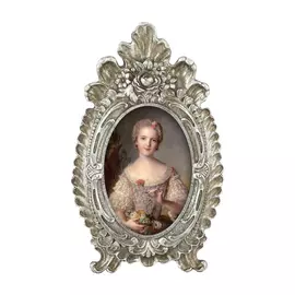 Фоторамка настольная Glasar серебряная, 17x2x28 см