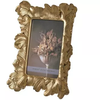 Фоторамка настольная Glasar золотистого цвета для фотографий 13х18см 27x21x3см