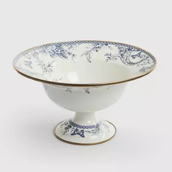 Фруктовница Avsar Blue peony на ножке 30 см