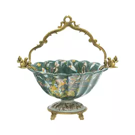 Фруктовница Glasar с белочками 31x18x32см