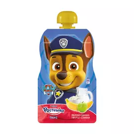 Фруктовое пюре Растишка Яблоко-Банан-Творог-Сливки 85 г