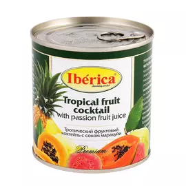 Фруктовые консервы Iberica Тропический фруктовый коктейль с соком маракуйи 425 г