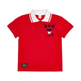 Футболка Lucky Child Лемур в Париже красная