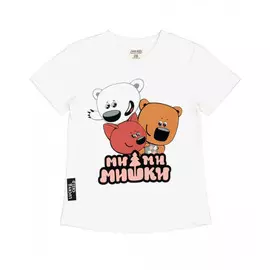 Футболка Lucky Child-МИШКИ молочная