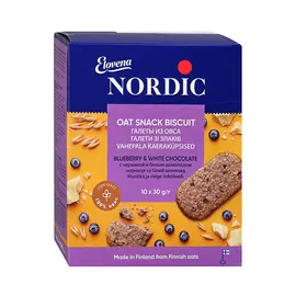 Галеты Nordic из овса с черникой и белым шоколадом 300 г