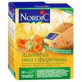 Галеты Nordic из овса с фруктами 300 г