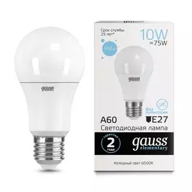 Лампа Gauss LED Elementary A60 10W E27 6500K