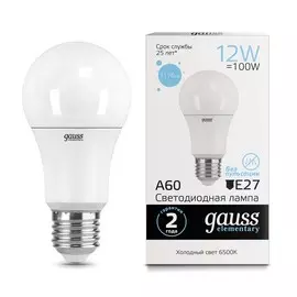 Лампа Gauss LED Elementary A60 12W E27 6500K