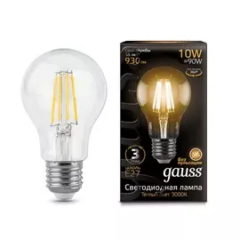 Gauss LED Filament A60 E27 10W 2700К 1/10/40