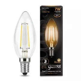 Лампа Gauss LED Filament Candle E14 7W 2700К