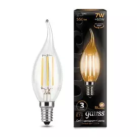 Лампа Gauss LED Filament Candle tailed E14 7W 2700К