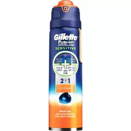 Гель для бритья Gillette Fusion ProGlide Sensitive 2 в 1 Active Sport 170 мл
