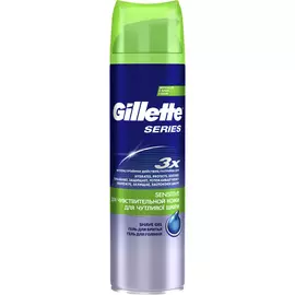 Гель для бритья Gillette Series Sensitive, для чувствительной кожи, мужской, 200 мл