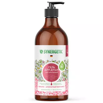 Гель для душа Synergetic Пачули и ароматный бергамот, 750 мл