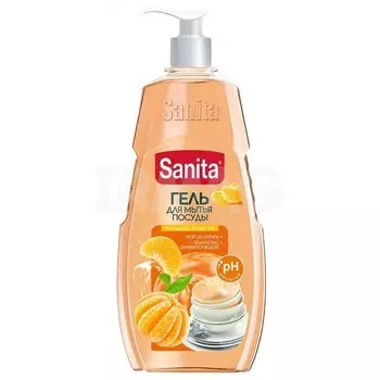 Гель для мытья посуды Sanita Мандарин и белый чай 900 г