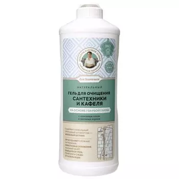 Гель для очищения сантехники и кафеля на основе голубой глины Сибирская Травница Для Хозяюшек натуральный 500 мл